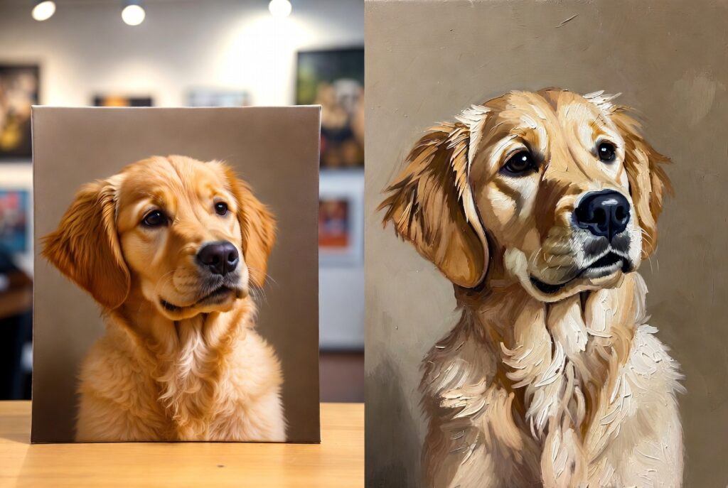 DIY vs Professional Pet Portrait Comparison