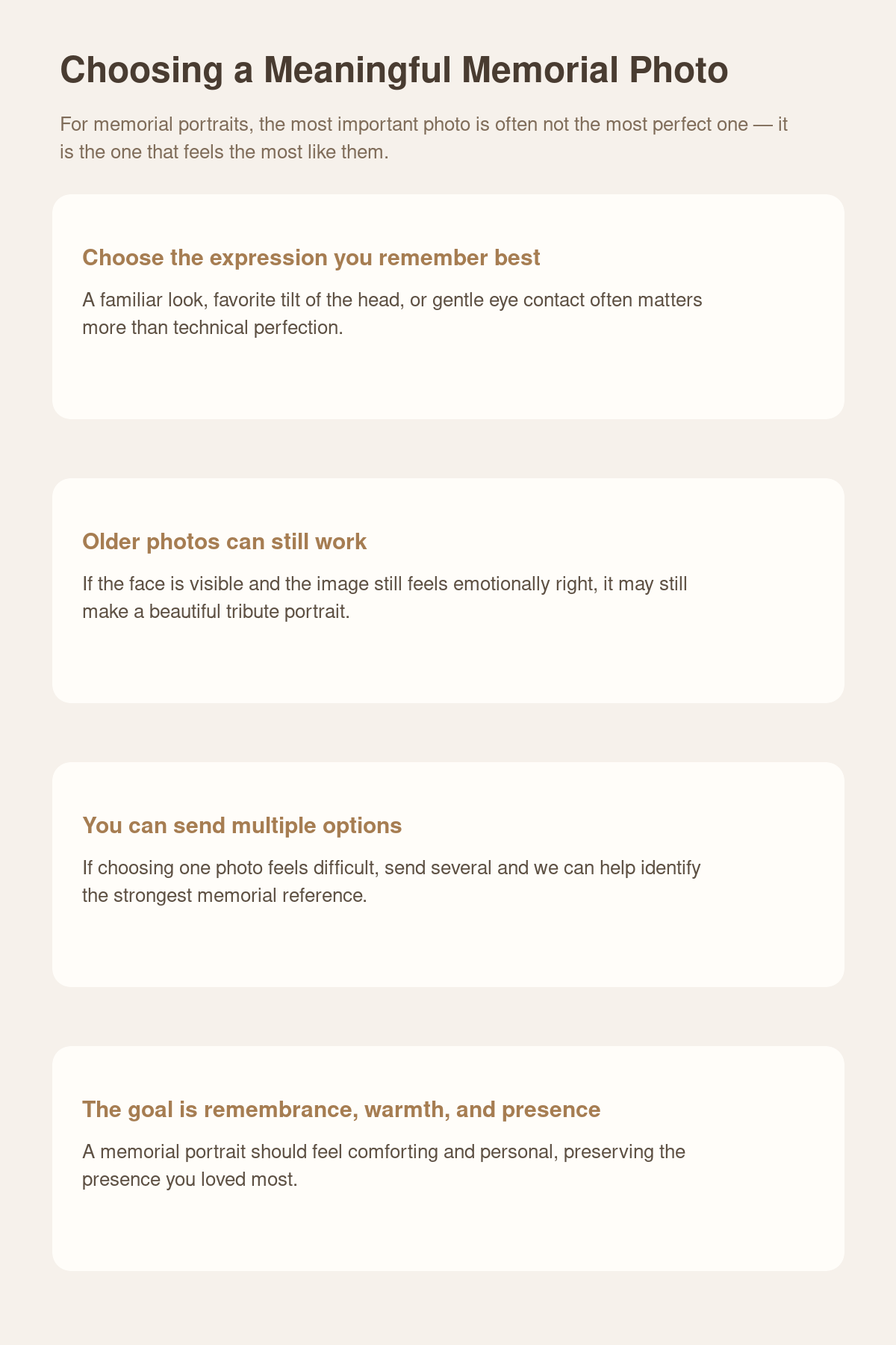 How to choose a meaningful memorial pet photo